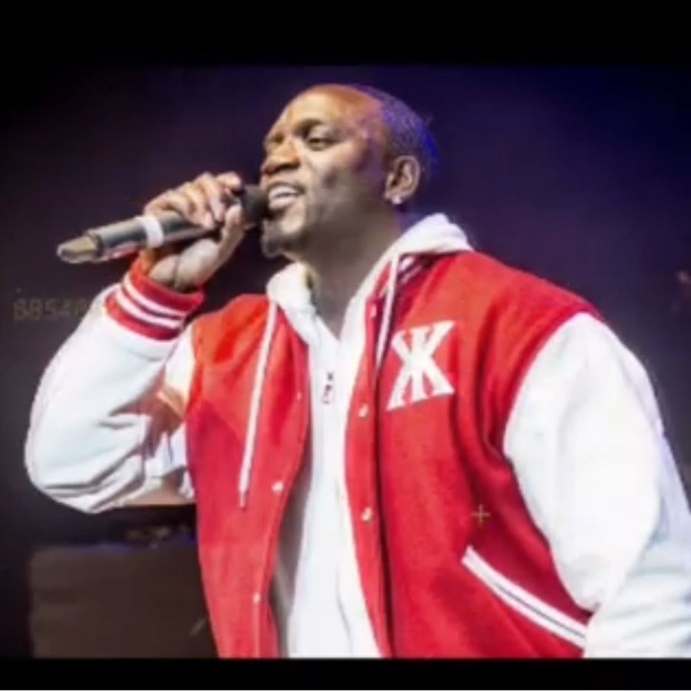 Red and White Varsity Jacket Akon Europe tour 2018 Konvict Kartel Jacket